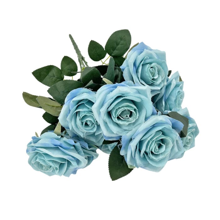 GNW Blue Artificial Spray Roses RX-09 - Image 2
