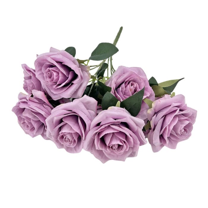 GNW Purple Artificial Spray Roses RX-13 - Image 2