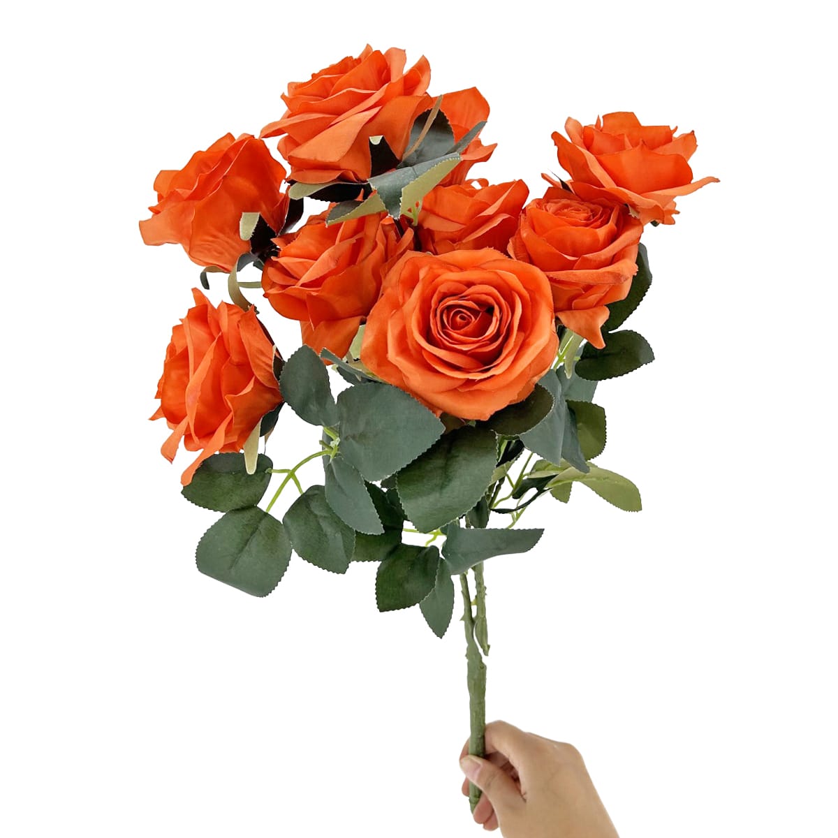 IMG_1104 GNW Orange Artificial Spray Roses RX-15 - Image 1