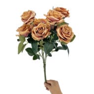 GNW Brown Artificial Spray Roses RX-16