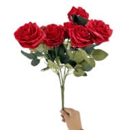 GNW Red Artificial Spray Roses RX-18