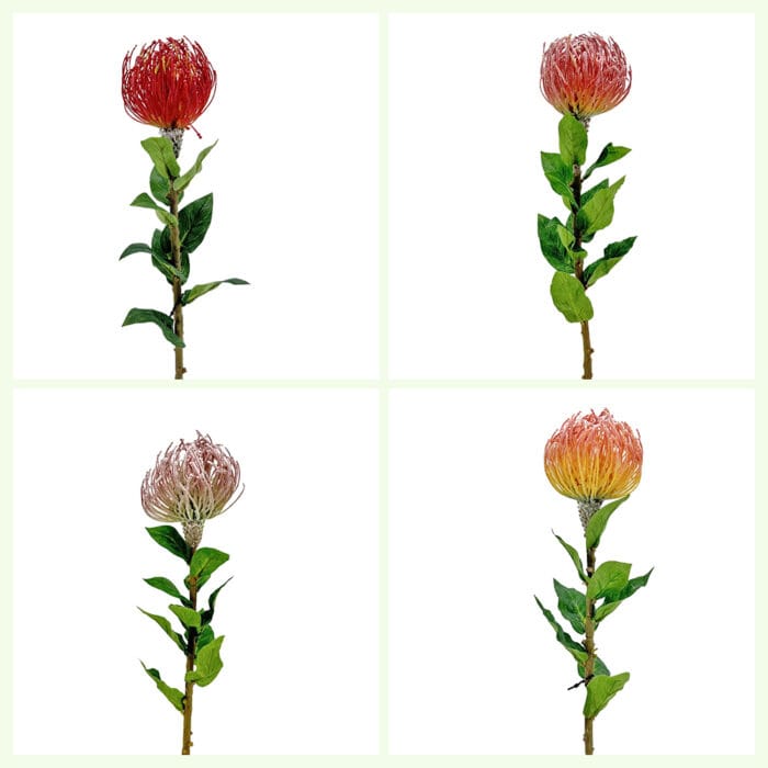 GNW Red Artificial Tropical Cushion Protea Flower HC-08 - Image 3