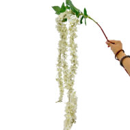 GNW White Artificial Wisteria Flowers HYR-22 - Image 2