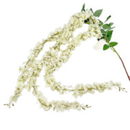 GNW White Artificial Wisteria Flowers HYR-22