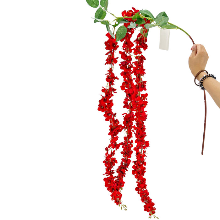 GNW Red Artificial Wisteria Flowers HYR-30 - Image 2