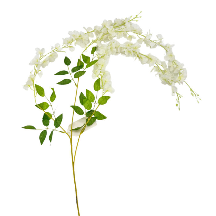 GNW White Artificial Wisteria Flowers HYR-12 - Image 2