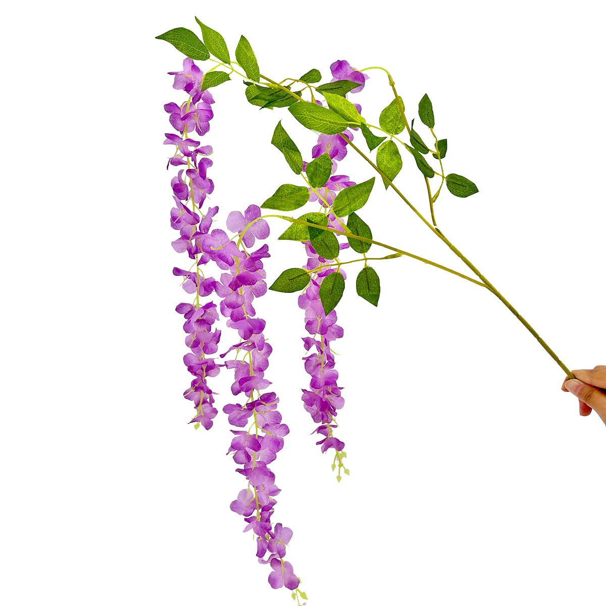 IMG_1605 GNW Purple Artificial Wisteria Flowers HYR-17 - Image 1
