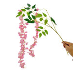 GNW Pink Artificial Wisteria Flowers HYR-16