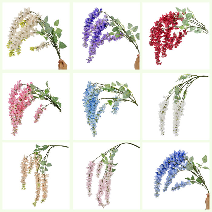 GNW Purple Artificial Wisteria Flowers JX-13 - Image 3