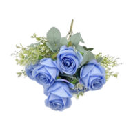GNW Blue Artificial Spray Roses JAD-06 - Image 2