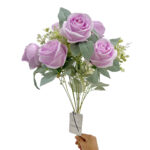 GNW Purple Artificial Spray Roses JAD-07