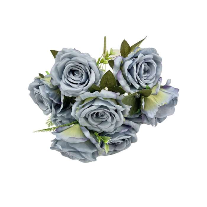 GNW Gray Blue Artificial Spray Roses GF-12 - Image 2