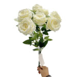 GNW White Artificial Spray Roses GF-01