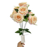 GNW Champagne Pink Artificial Spray Roses GF-05