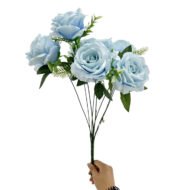 GNW Blue Artificial Spray Roses GF-06