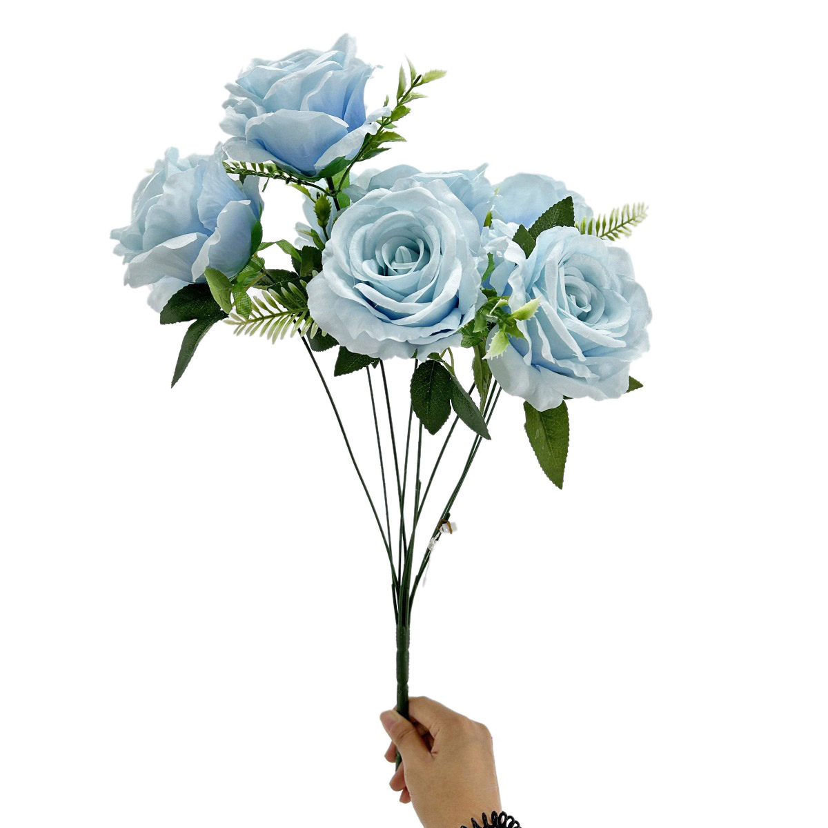 IMG_2238 GNW Blue Artificial Spray Roses GF-06 - Image 1