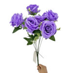 GNW Purple Artificial Spray Roses GF-07
