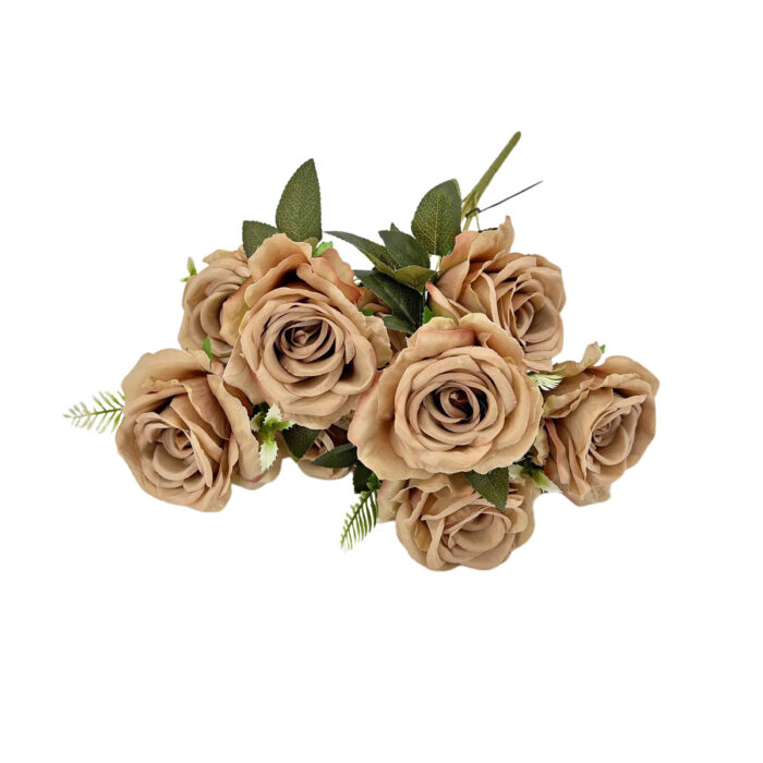 GNW Brown Artificial Spray Roses GF-13 - Image 2