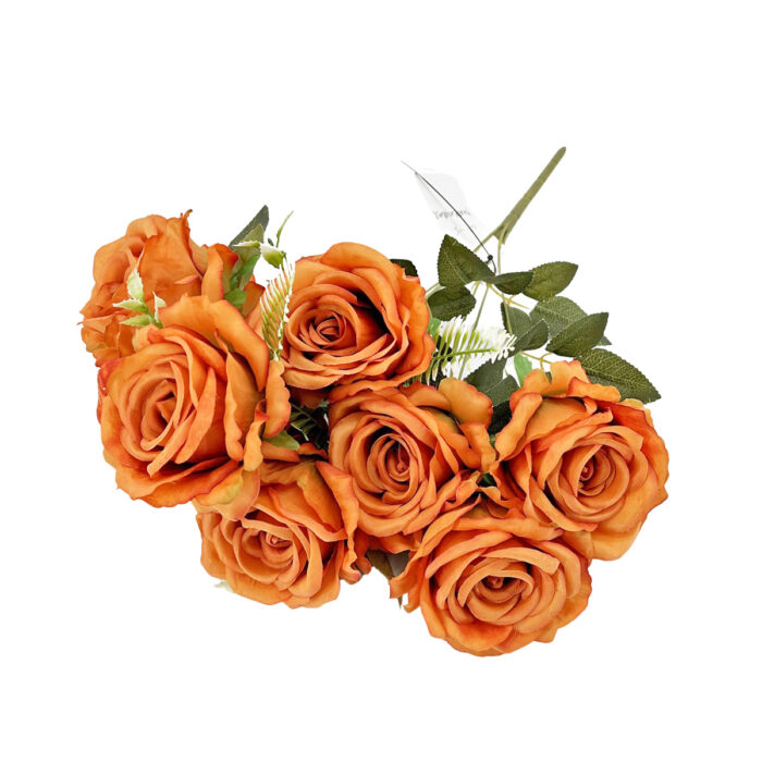 GNW Orange Artificial Spray Roses GF-15 - Image 2