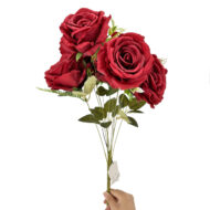 GNW Wine Artificial Spray Roses GF-16