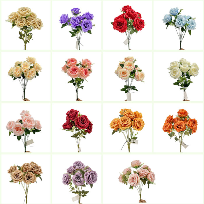 GNW White Artificial Spray Roses GF-01 - Image 3