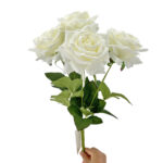 GNW White Artificial Spray Roses YY-12