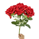 GNW Red Artificial Spray Roses YY-16