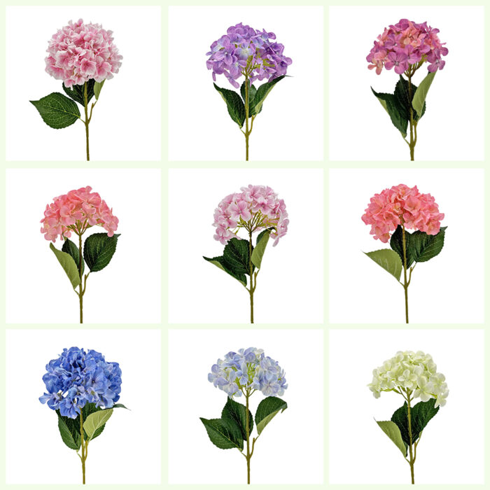 GNW White Artificial Hydrangea Silk WXX-01 - Image 3