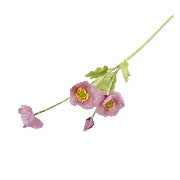 GNW Light Purple Artificial Poppy WX-160 - Image 2