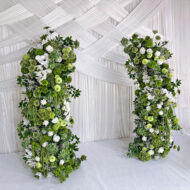 GNW New Arrival Green Series Artificial Silk Pillars For Wedding Party Home Decoration - Image 5