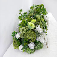 GNW New Arrival Green Series Artificial Silk Flower Table Runner For WDT  Wedding Decor Trade Supplier - Image 2