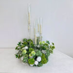 GNW New Arrival Green Series Artificial Silk Artificial Flower Wreath For Wedding Party Home Decoration