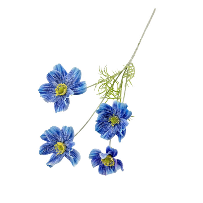 GNW Blue Artificial Faux Poppy WX-180 - Image 2