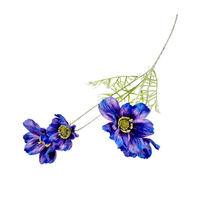 GNW Blue Purple Artificial Faux Poppy WX-178 - Image 2