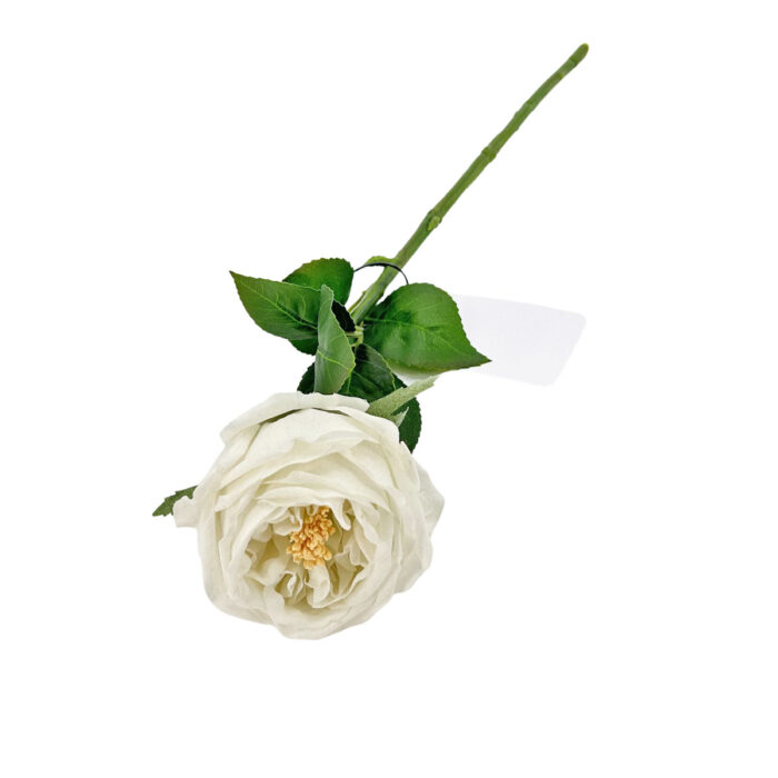 GNW White Artificial Garden Rose Real Touch JM-101 - Image 2