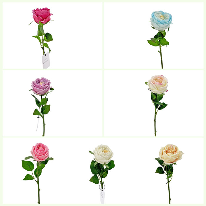 GNW Pink Artificial Garden Rose Real Touch JM-112 - Image 3