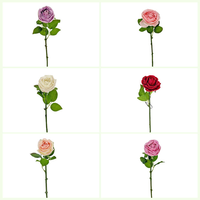 GNW Red Artificial Garden Rose Real Touch JM-100 - Image 3