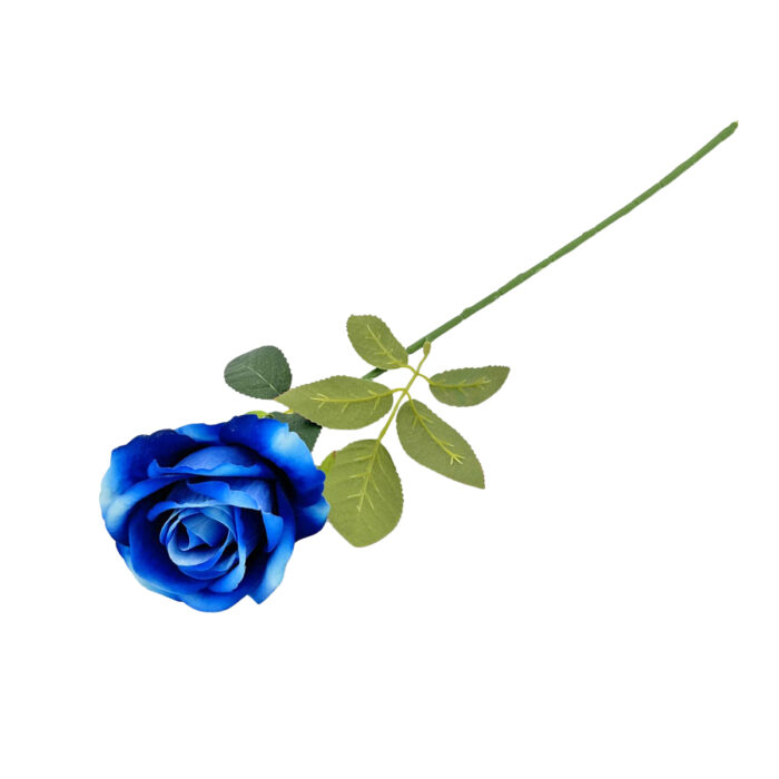 GNW Blue Artificial Garden Rose Silk JAD-69 - Image 2