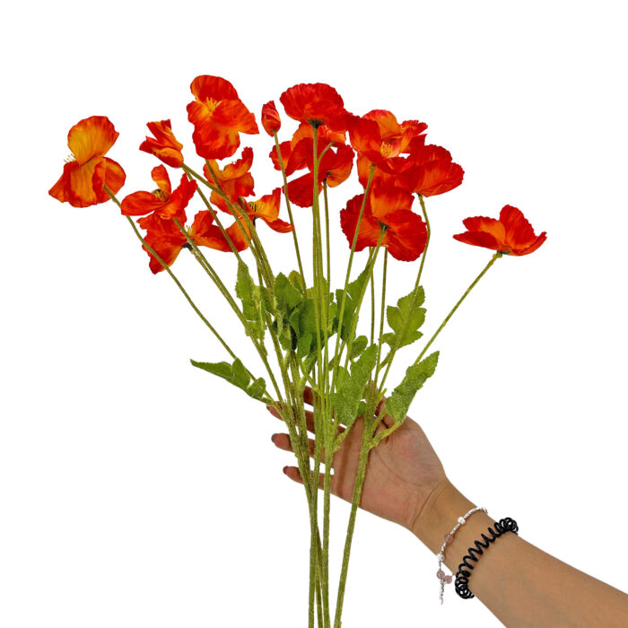 GNW Orange Red Artificial Poppy JM-41 - Image 2