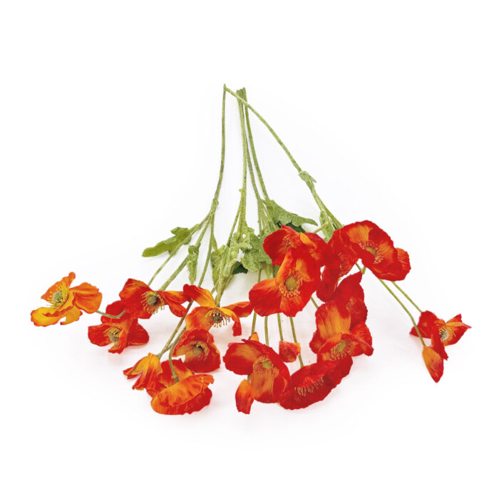 GNW Orange Red Artificial Poppy JM-41 - Image 3