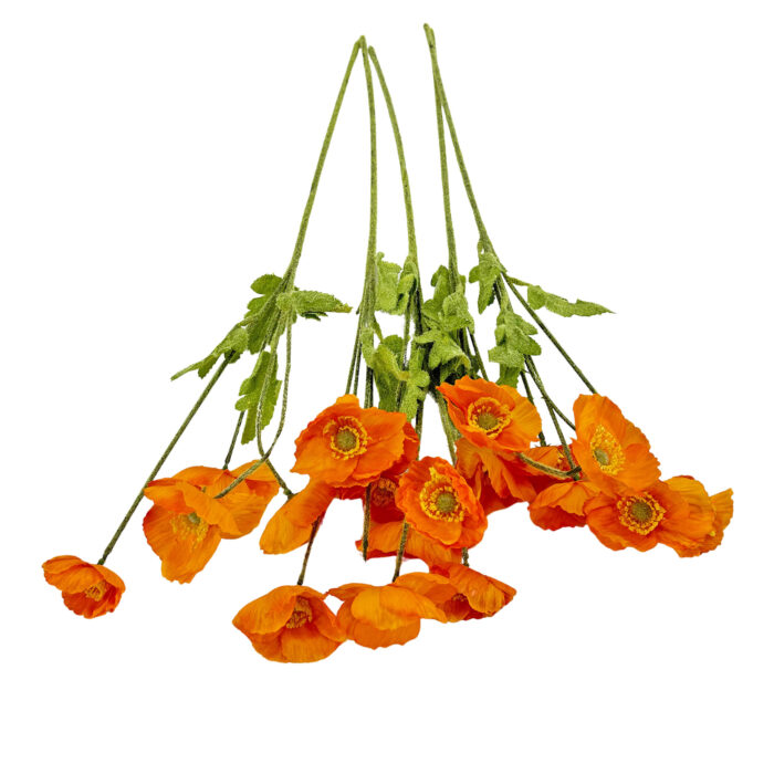 GNW Orange Artificial Poppy JM-40 - Image 2