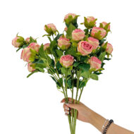 GNW Pink Artificial Garden Rose Silk DH-25 - Image 3