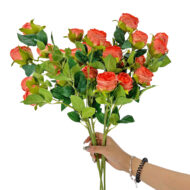 GNW Dark Orange Artificial Garden Rose Silk DH-23 - Image 3