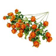 GNW Orange Artificial Garden Rose Silk DH-28 - Image 2