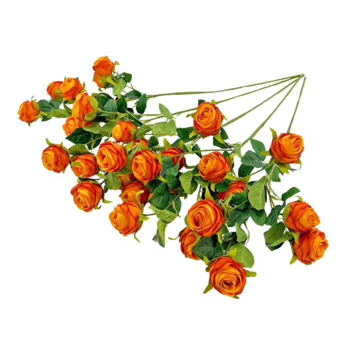GNW Orange Artificial Garden Rose Silk DH-28 - Image 2