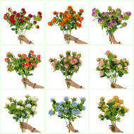 GNW Pink Artificial Garden Rose Silk DH-25 - Image 4