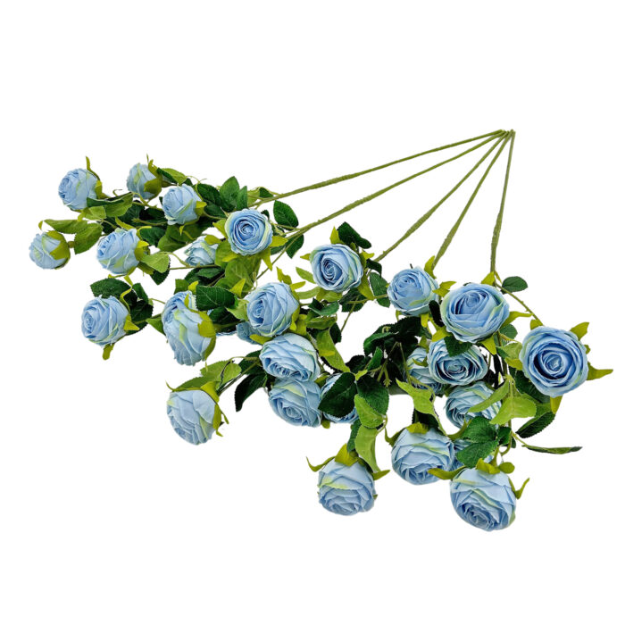 GNW Blue Artificial Garden Rose Silk DH-29 - Image 2