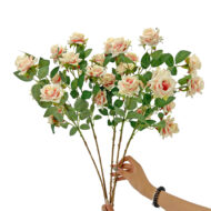 GNW Pink Artificial Garden Rose With Sharp Tips DH-33 - Image 3