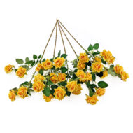 GNW Yellow Artificial Garden Rose With Sharp Tips DH-36 - Image 2