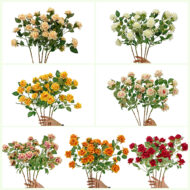 GNW Champagne Artificial Garden Rose With Sharp Tips DH-34 - Image 4